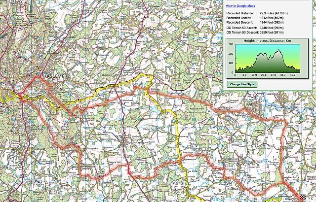 Haslemere Loop for Two Weald Ride