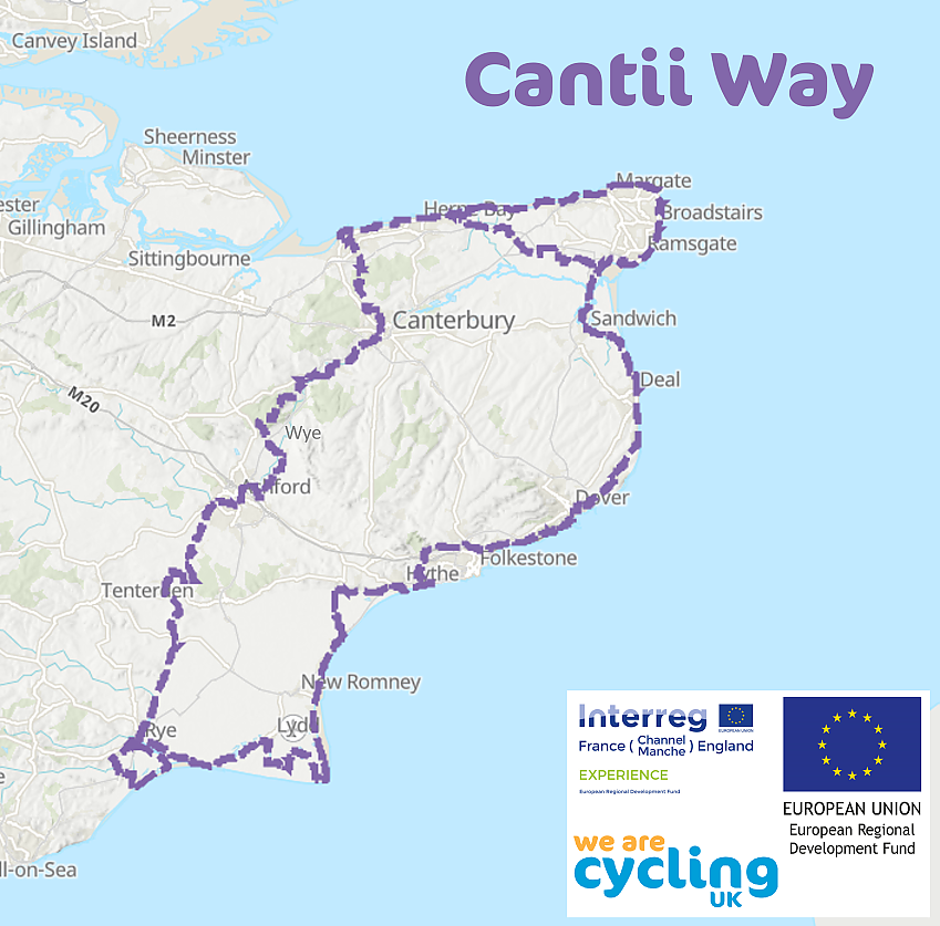Map of the Cantii Way