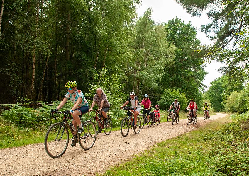 Cyclists at the New Forest Cycling Week