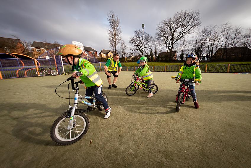 Children taking part in Play Together on Pedals 