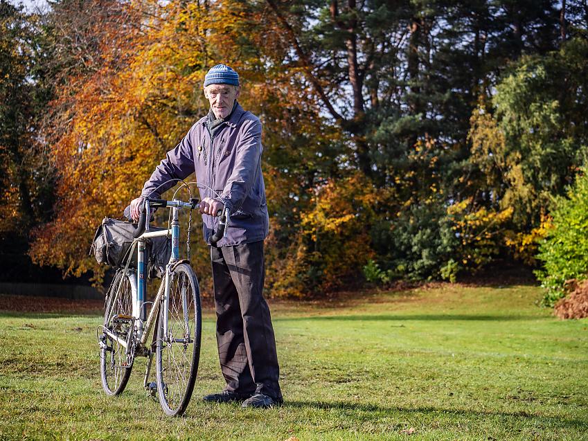 Russ Mantle and his Holdsworth. Photo Robert Spanring / Cycling UK