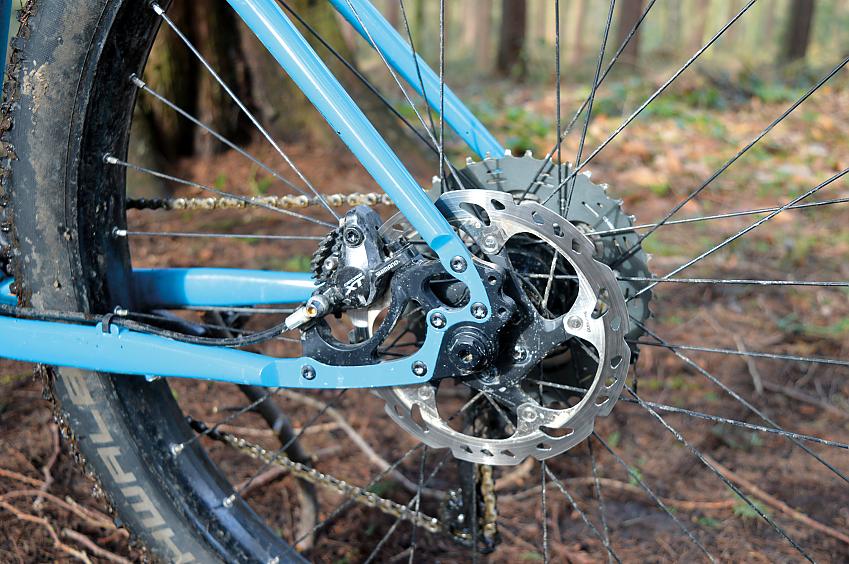 A close-up of the Bahookie's rear hub