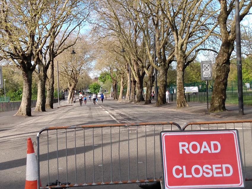 The Kelvin Way in Glasgow, which was closed to motor traffic early in the lockdown