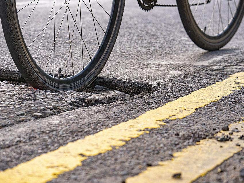 Potholes towards the side of the road put cyclists at particularly high risk