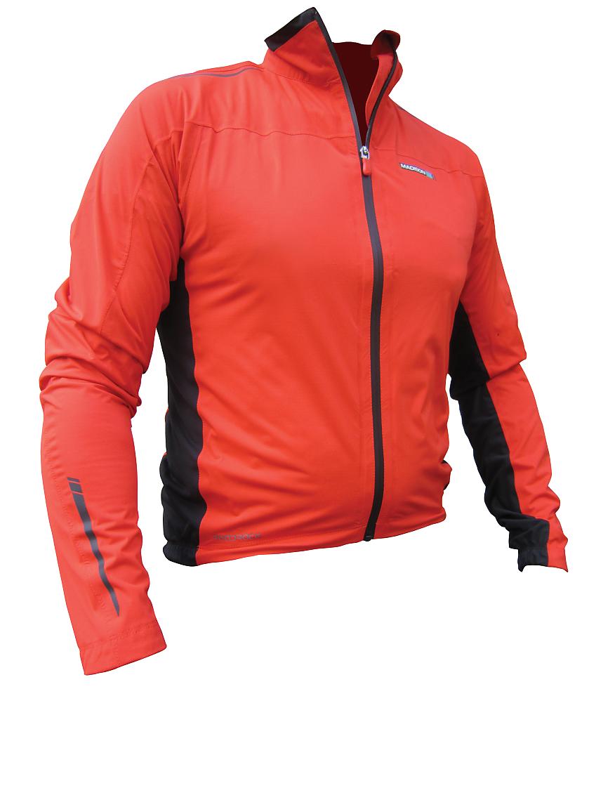A lightweight waterproof jacket from Madison, in bright orange
