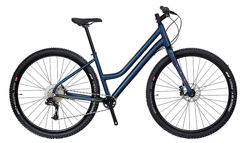 Islabikes Icons Jimi, a dark blue mountain bike
