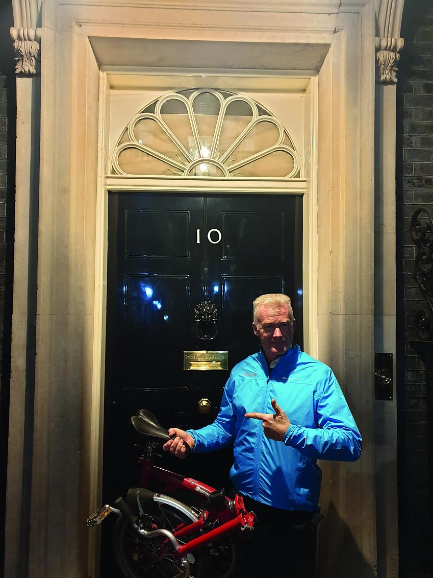 Paul Tuohy at Number 10 Downing Street to press the case for investment in cycling