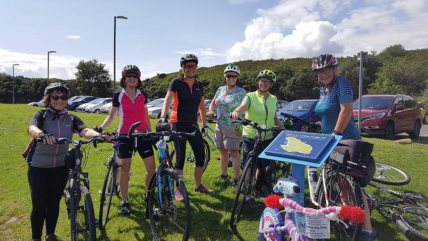 Participants on the Belles Big Ride in Cumbrae
