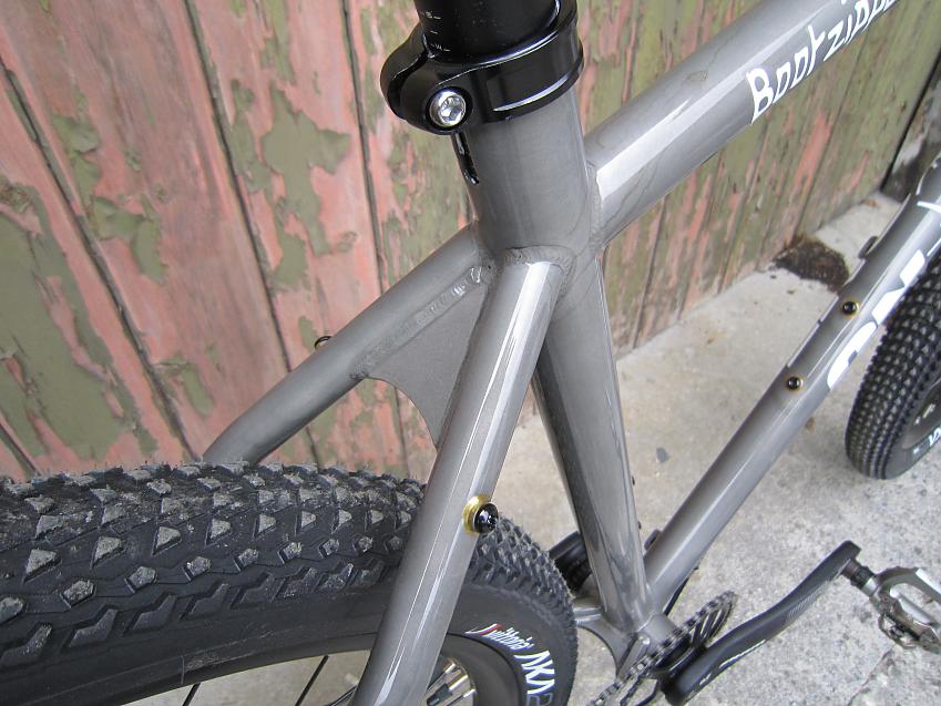 A close-up of the Bootzipper showing its seat stays and the mudguard mounts