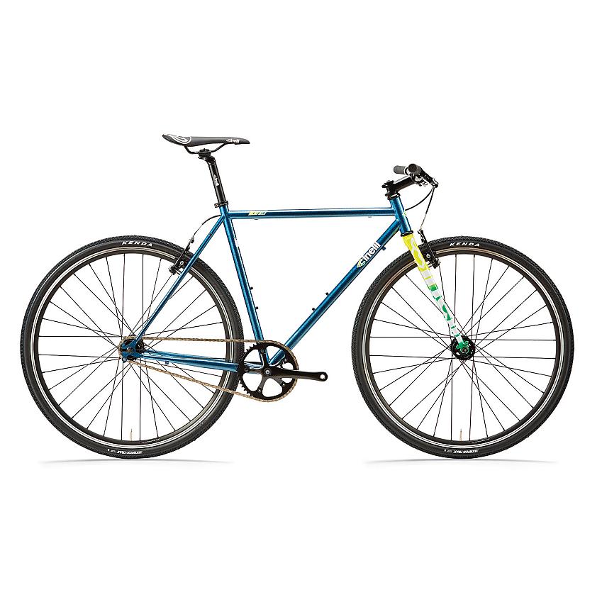 The Cinelli Tutto Plus Flat Bar dark blue fixed wheel bike