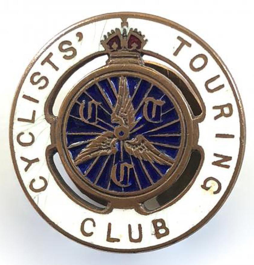 The Cycling Tourists’ Club’ winged wheel badge