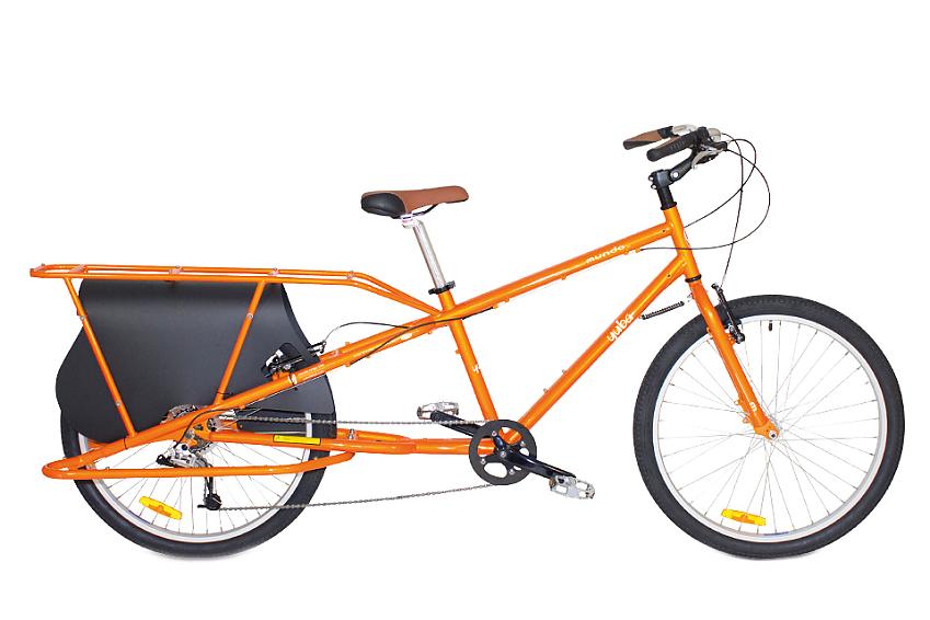 Yuba Mundo Classic, an orange cargo bike