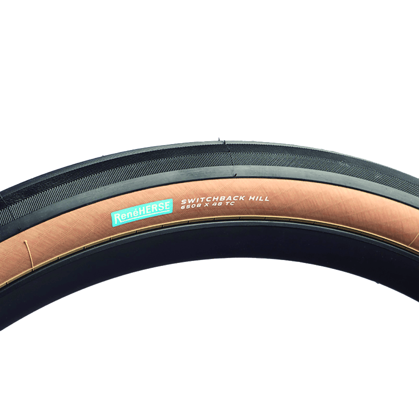 Side profile of a gravel tyre