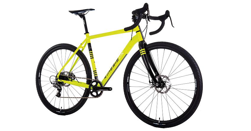 Kinesis Tripster AT gravel bike in bright yellow and black