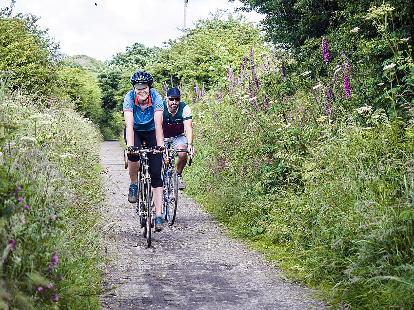 Two cyclists in Cornwall