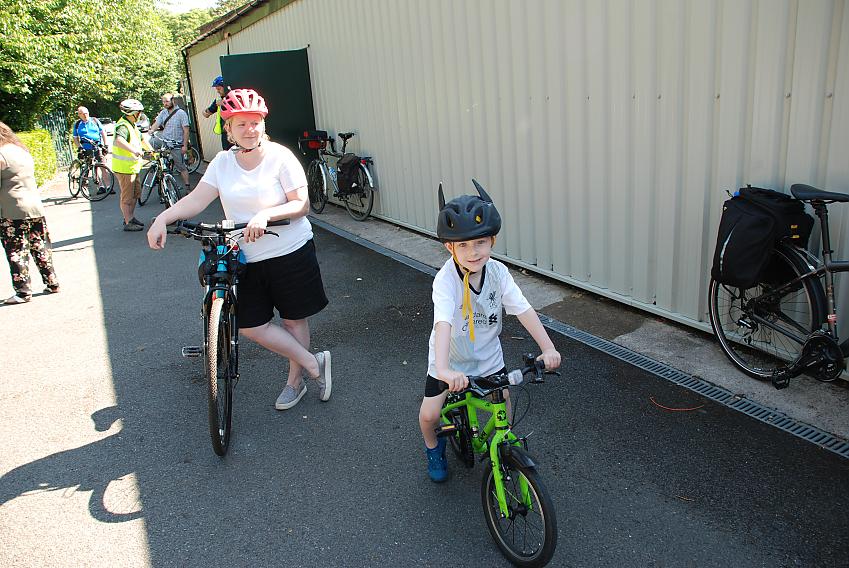 Helen McIlroy of Liverpool Loopline Ladies Cycling Club and her son Cillian