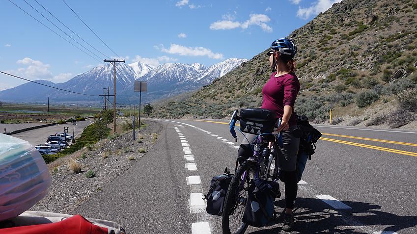 Helen and her partner Mike cycled across 30 countries, including the USA, where they got married