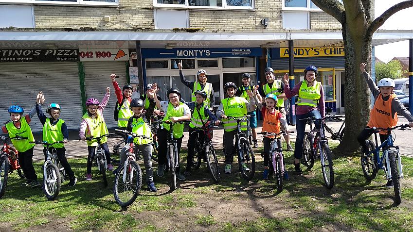 Some of Monty's Bike Hub's young riders