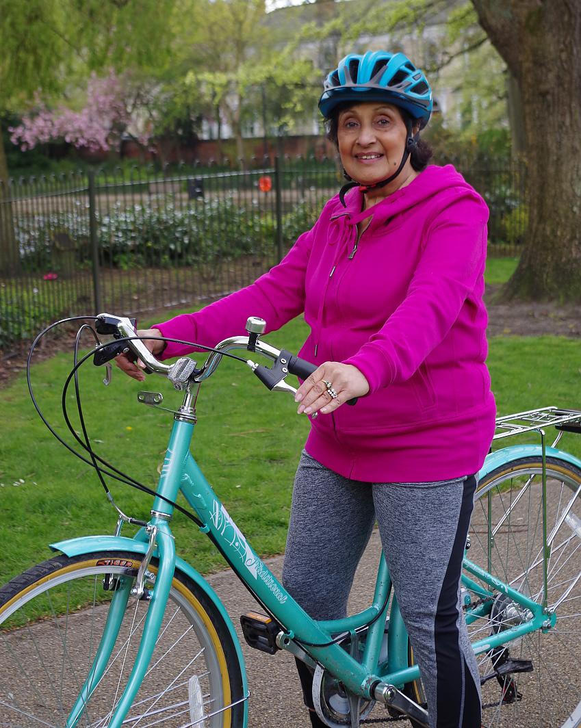 Former doctor Kishori Agrawal started cycling again after the Big Bike Revival in 2017