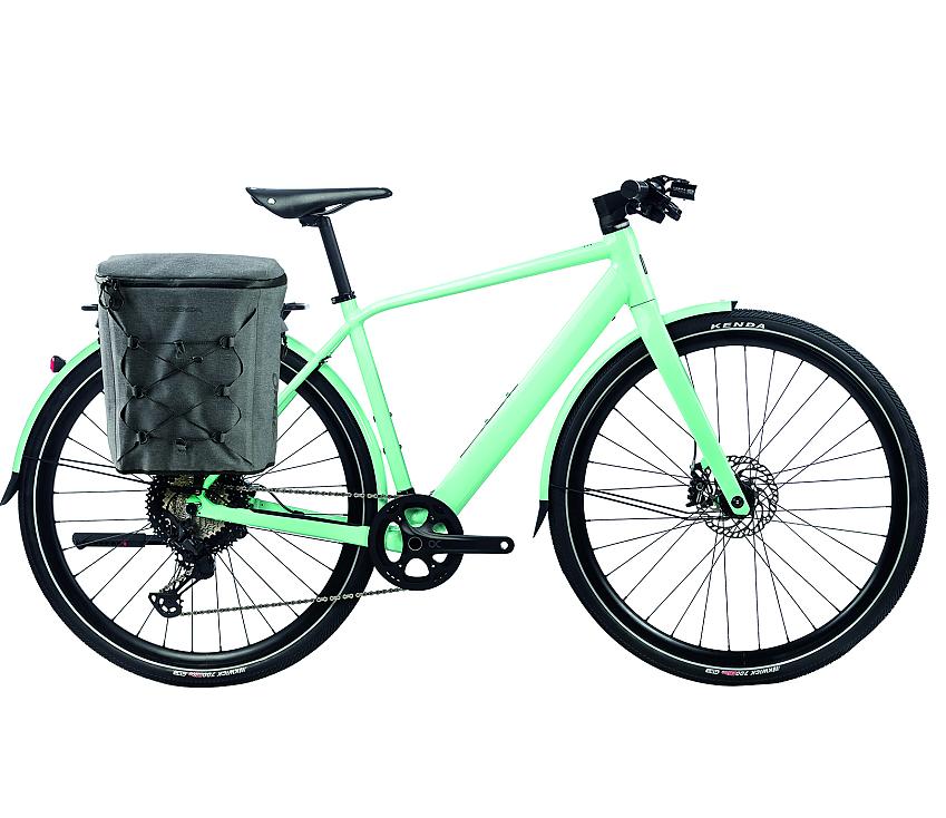 Orbea Vibe H10 EQ, a mint green hybrid e-bike