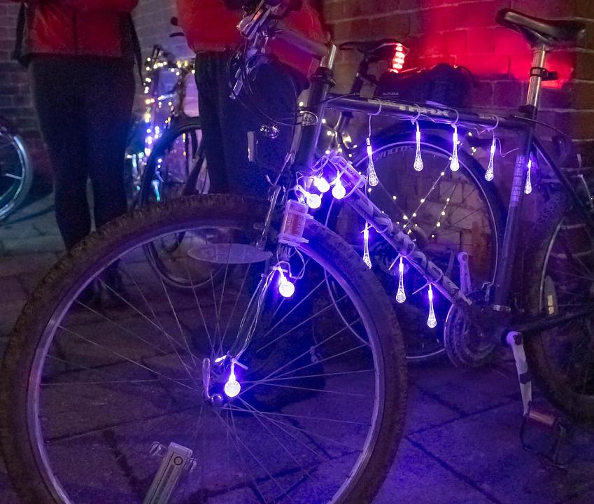 Brightly lit bike