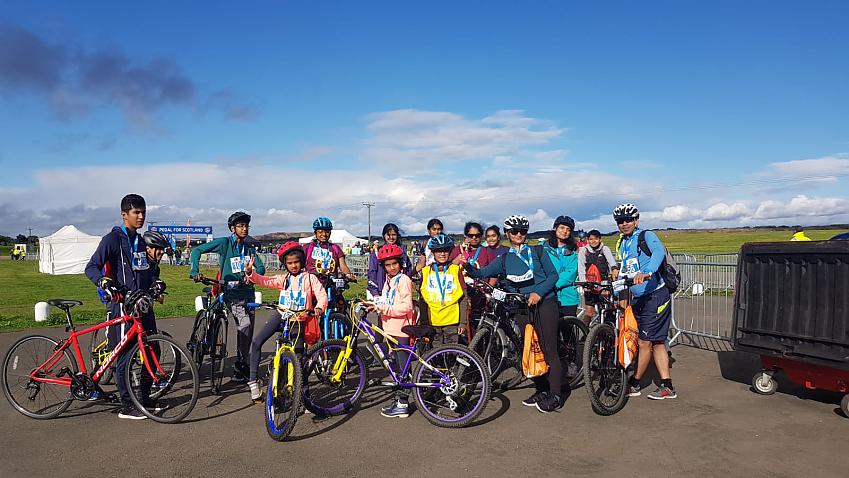 Telugu Association Of Scotland cycling club taking part in Pedal For Scotland