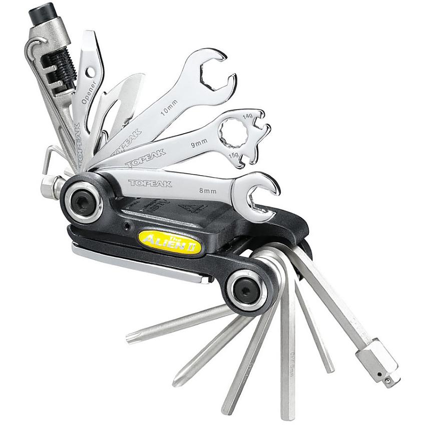 Topeak Alien II cycling multi-tool, with all the tools displayed