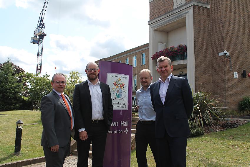  Duncan Sharkey (Managing Director for the Council), Colin Walker (British Cycling), Duncan Dollimore (Head of Campaigns, Cycling UK), Simon Dudley (Leader of the Council)