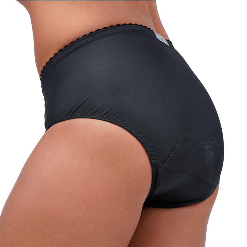 A pair of VeloVixen padded cycling pants. These ones are actually shown on a model. Again, they're plain black.