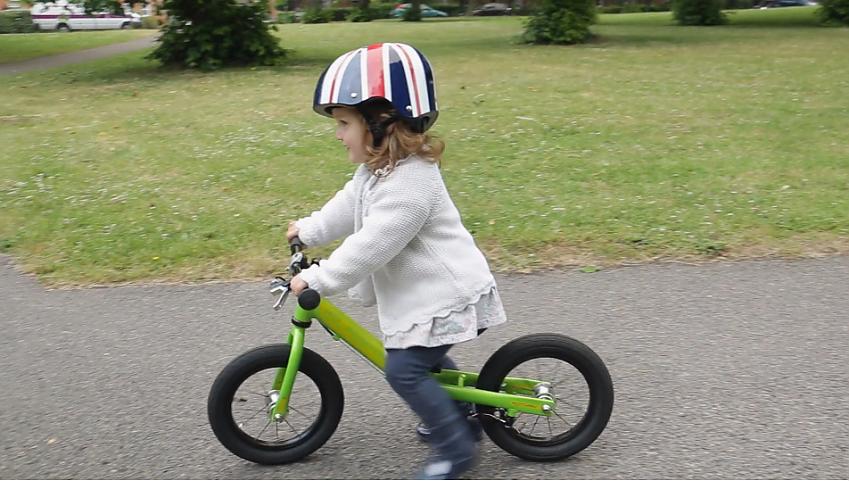 A balance bike is a good way to start a young child cycling