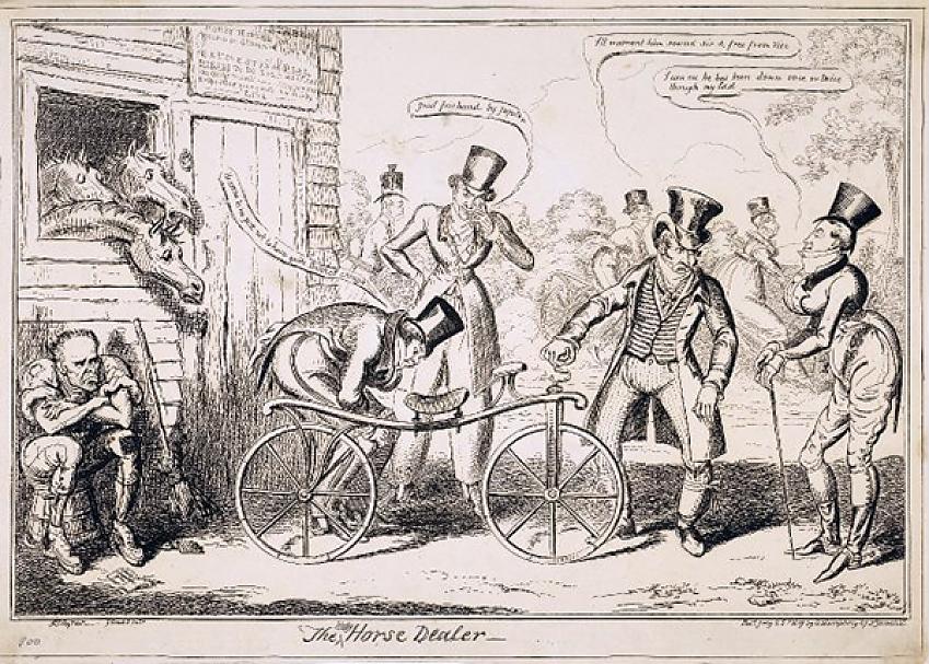  'The Hobby-Horse Dealer', an 1819 print held in the British Museum