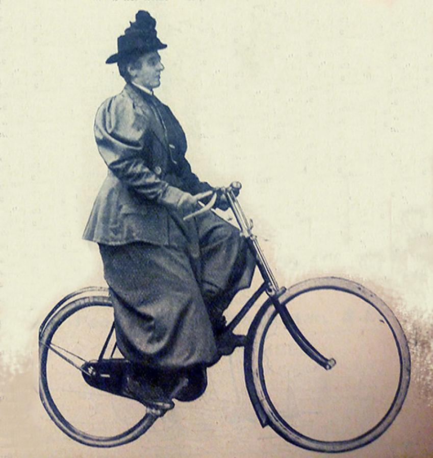 Lady Harberton in rational cycling costume