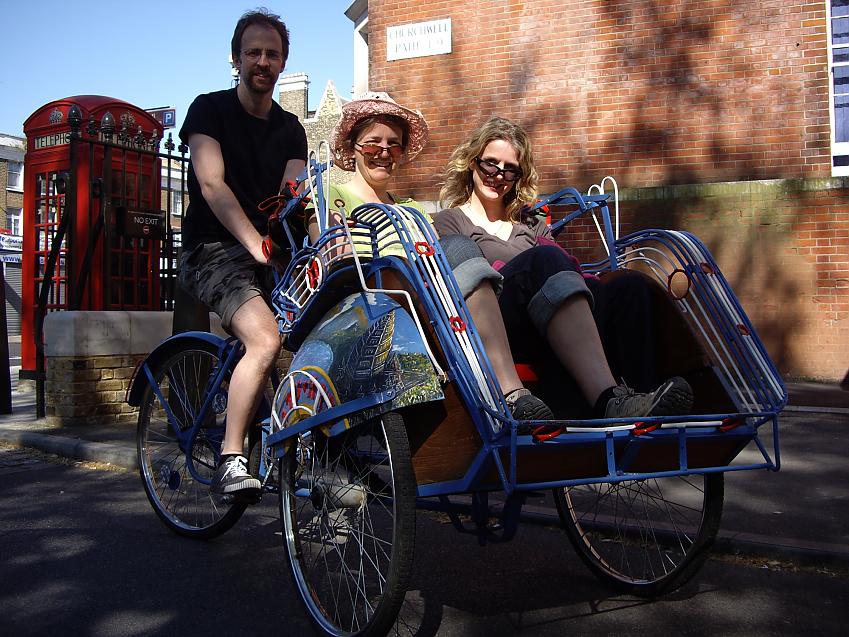 A pedicab in action
