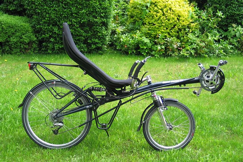 A recumbent bicycle