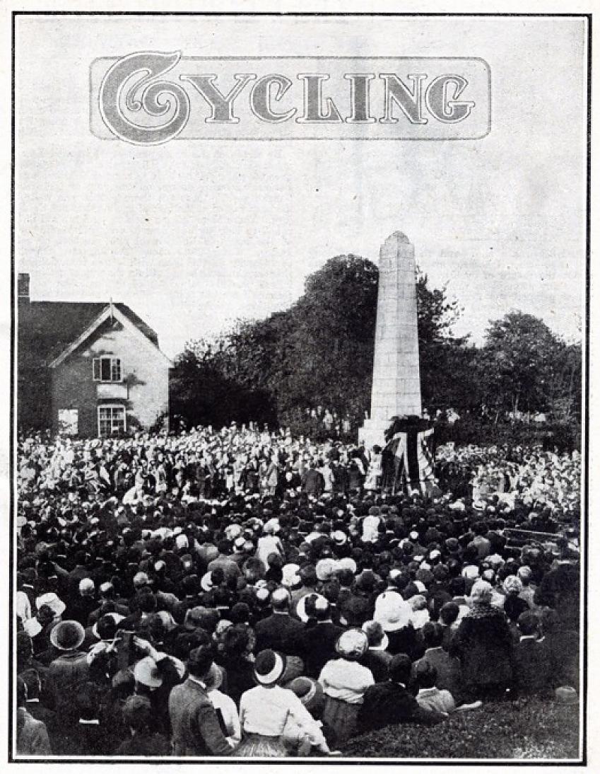 The Cyclists' War Memorial at Meriden in 1921