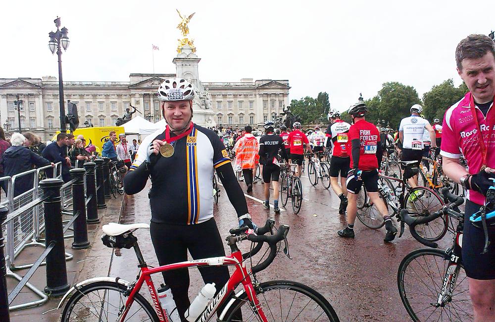 CTC's very own Matt Mallinder with his RideLondon medal