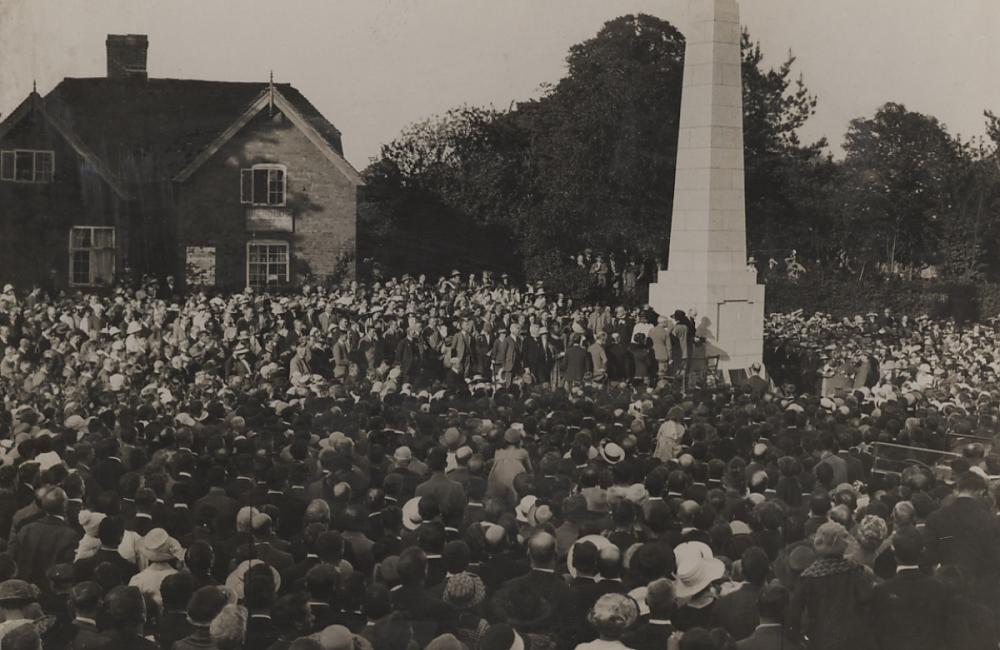 Cyclists War Memorial - Unveiling in 1921,  (MRC, UoW)