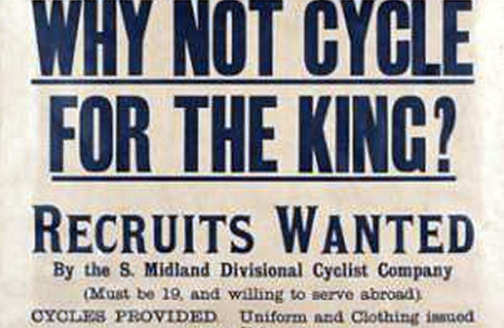 Are you fond of cycling? If so, why not cycle for the King? Recruits wanted