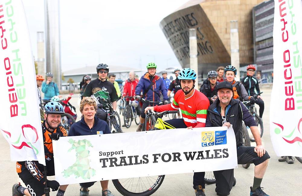Supporters for Trails for Wales in Cardiff