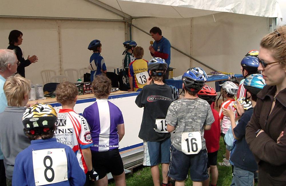 Young riders collect their prizes